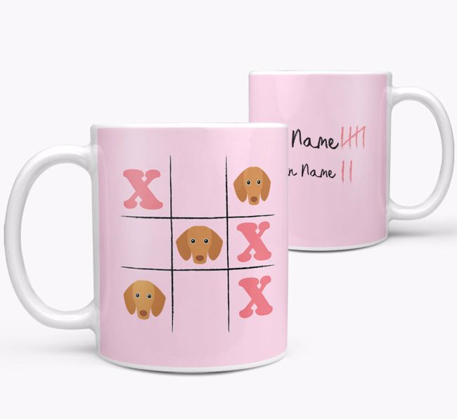 Noughts and Crosses: Personalised {breedFullName} Mug